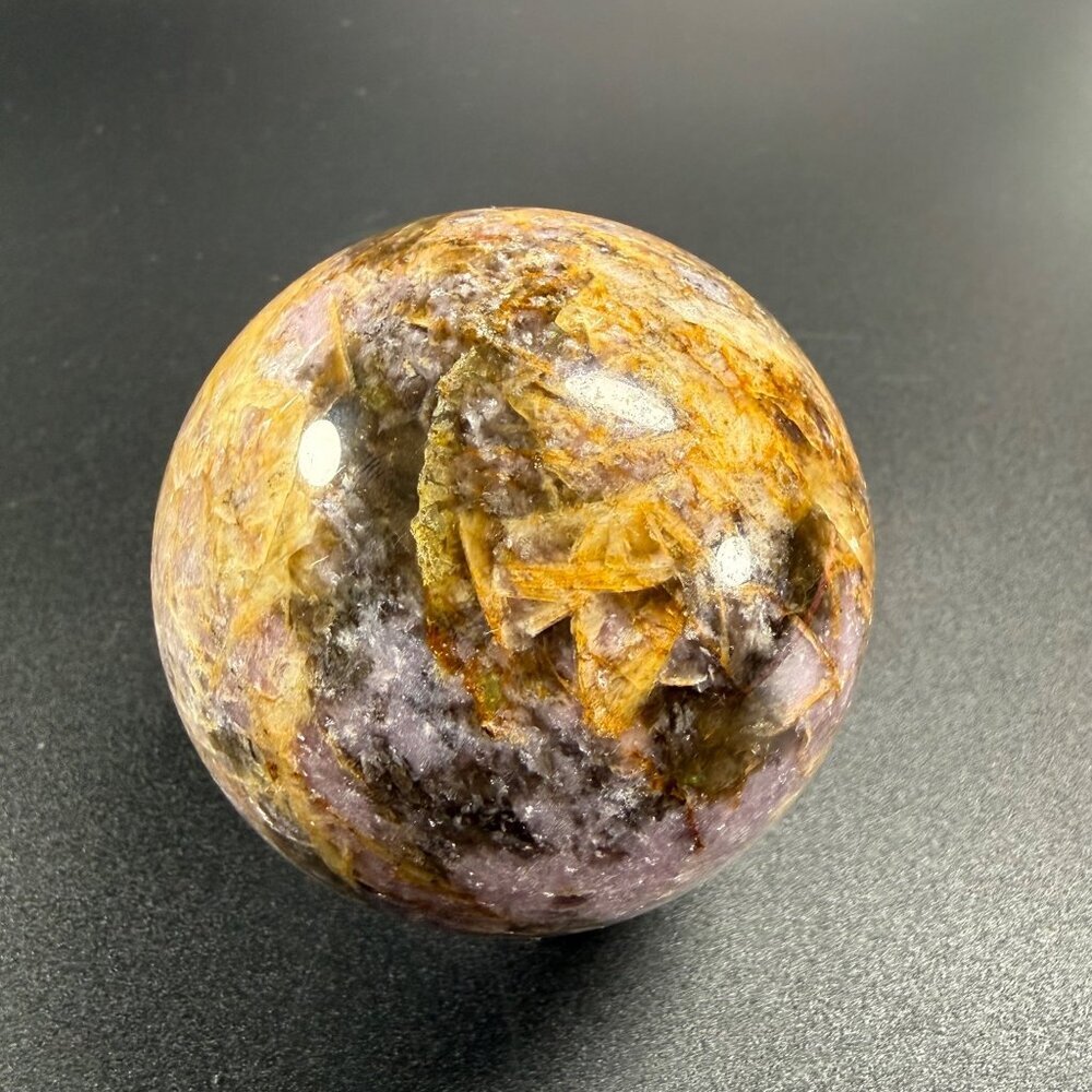 Rare Natural Amethyst Auralite 23 Sphere Stone Orb Healing Crystal  60.3mm 322g - Picture 3 of 9